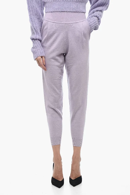 women's polyester pantsArt Essay Cashmere MAYA Joggers Pants with Pleats