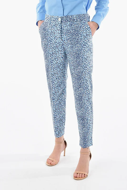 women's workout pantsParosh Animal Printed COPARD Trousers with Side Pockets