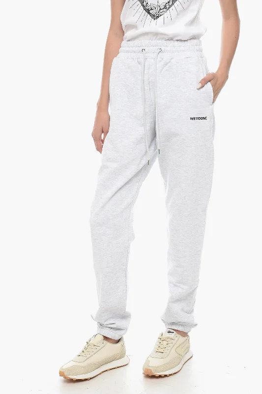 women's maternity pantsWe11done Brushed Cotton Joggers with Contrasting Logo