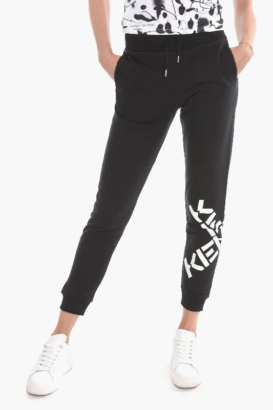 women's capri pantsKenzo Printed logo Joggers With drawstrings