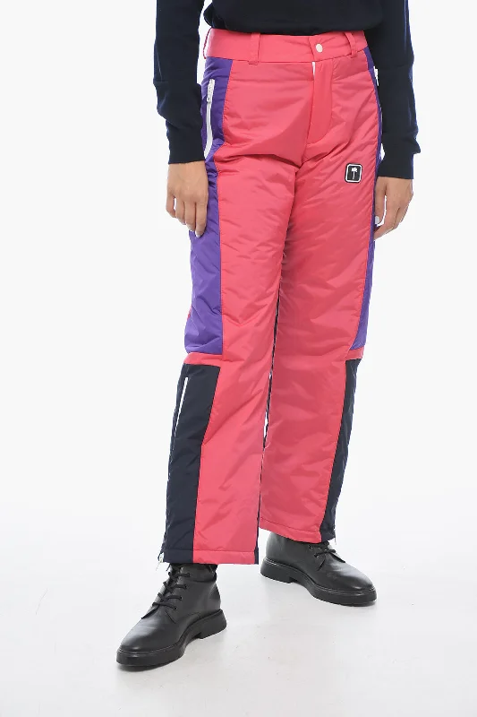 women's checkered pantsPalm Angels Color Block Designed THUNDERBOLT Ski Pants