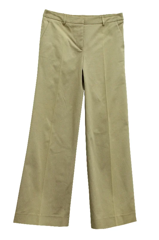 women's striped pantsRed Valentino Flare Pants in Beige Cotton