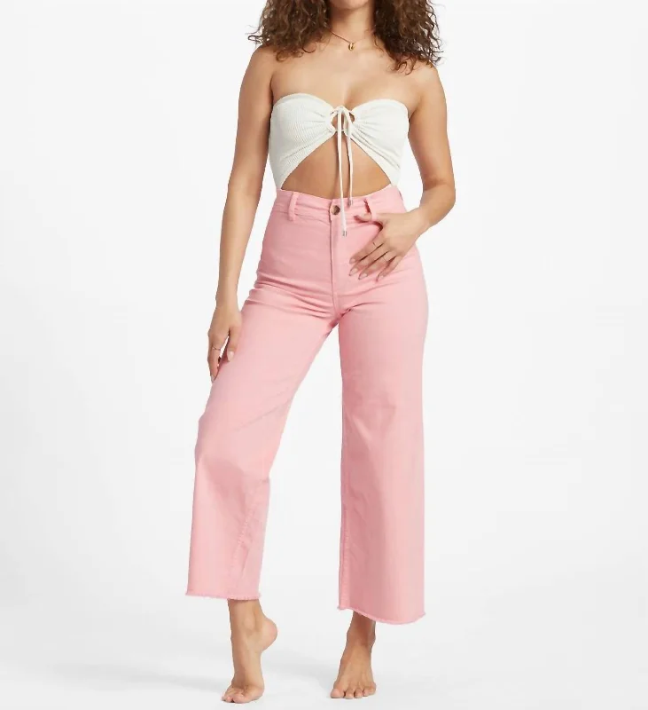 women's vintage pantsFree Fall High-Waist Pants In Flamingo