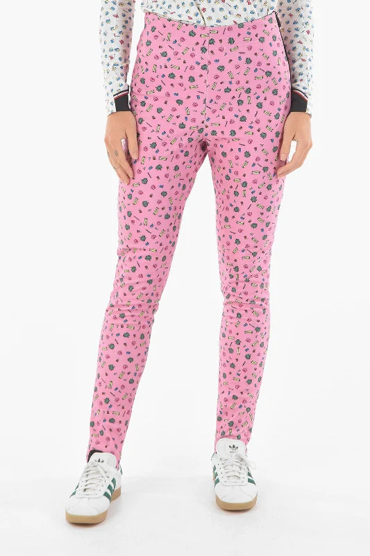 women's high-waisted pantsMoncler GRENOBLE PERFORMANCE & STYLE Patterned Gaiter Ski Pants