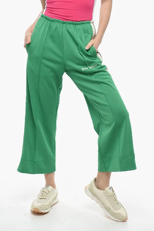 women's summer pantsPalm Angels Track Flared Pants with contrasting side bands