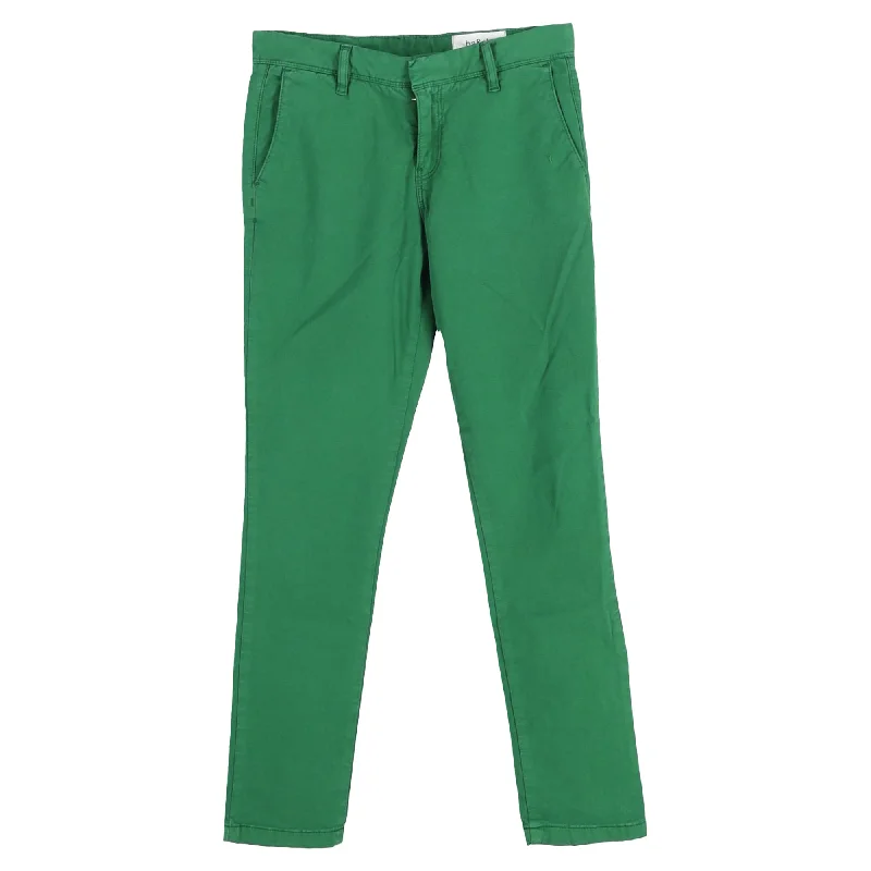 women's low-slung pantsBa&sh Moni Trousers in Green Cotton