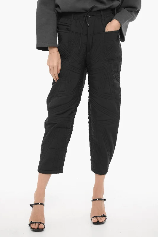 women's waterproof pantsY-3 by Yohji Yamamoto ADIDAS Quilted Nylon Pants with Belt Loops