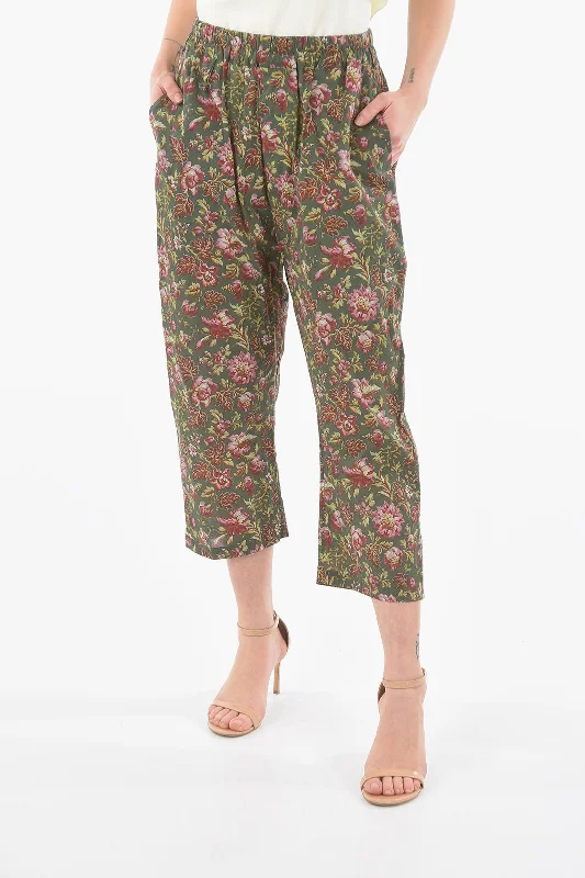 women's wedding pantsBy Walid Floral Patterned JUAN Cropped Pants