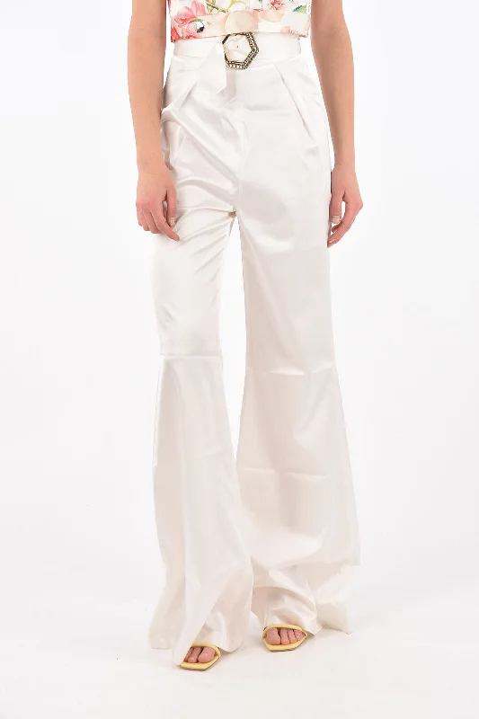 women's high-performance pantsPhilipp Plein Silk JEWEL Palazzo Pants