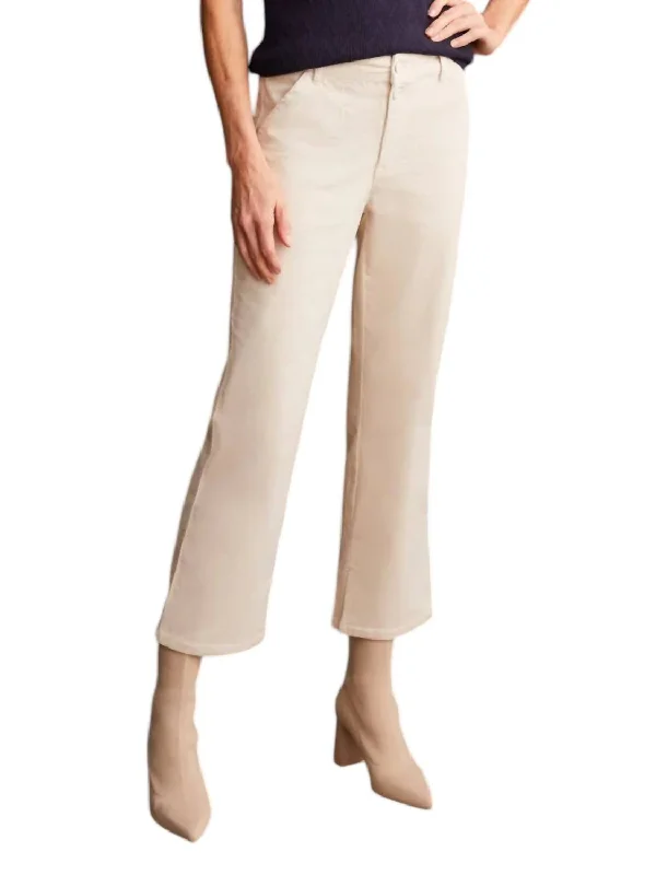 women's cashmere pantsCorduroy Straight Leg Pants In Moonstone