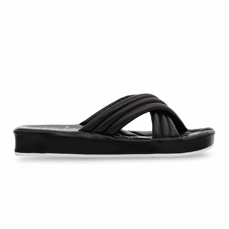 Formal Dress for Eco-Friendly ThemesBlack Formal Slipper FR8189