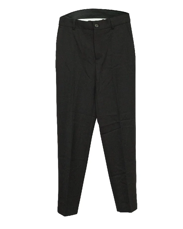 women's distressed denim pantsBalenciaga Straight Pants in Black Wool