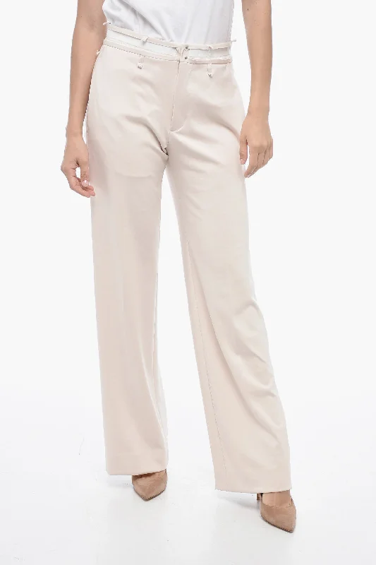 women's breathable pantsMaison Margiela MM6 Wide-leg Deconstructed Pants