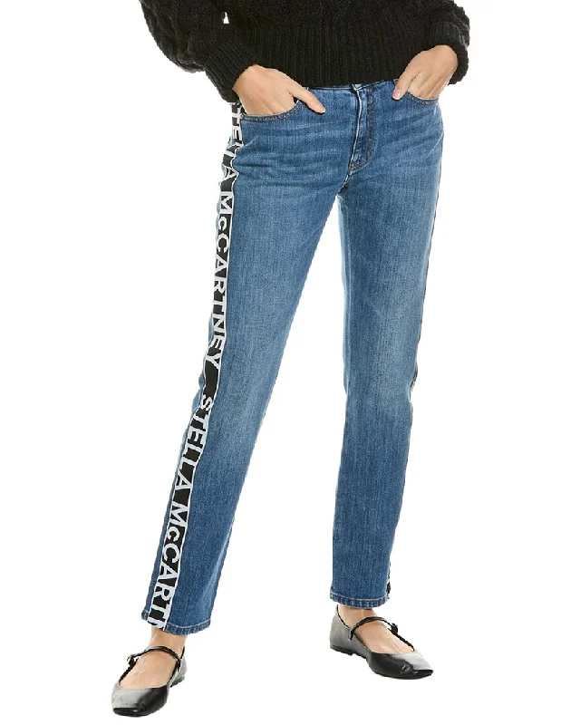 women's thermal pantsStella McCartney The Skinny Sky Blue Boyfriend Jean