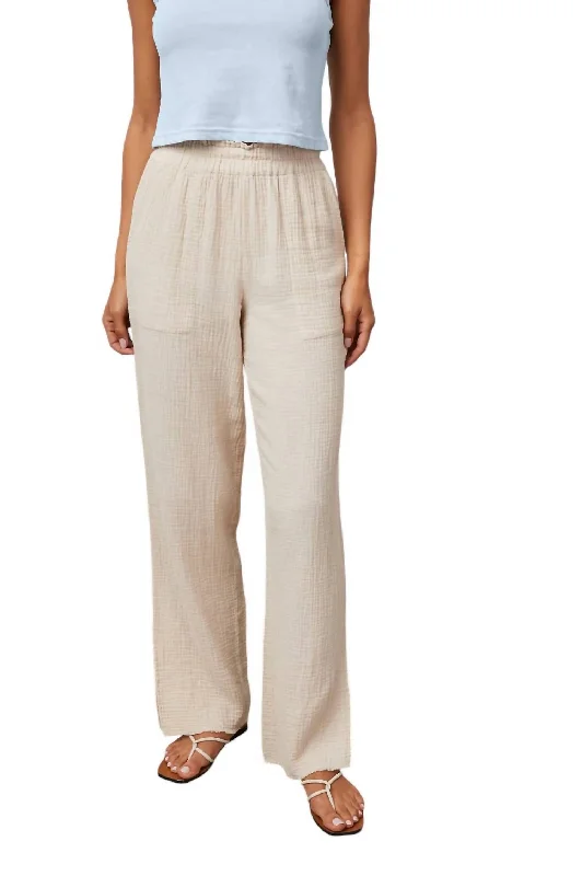 women's ankle-length pantsFlax Leon Pants In Khaki