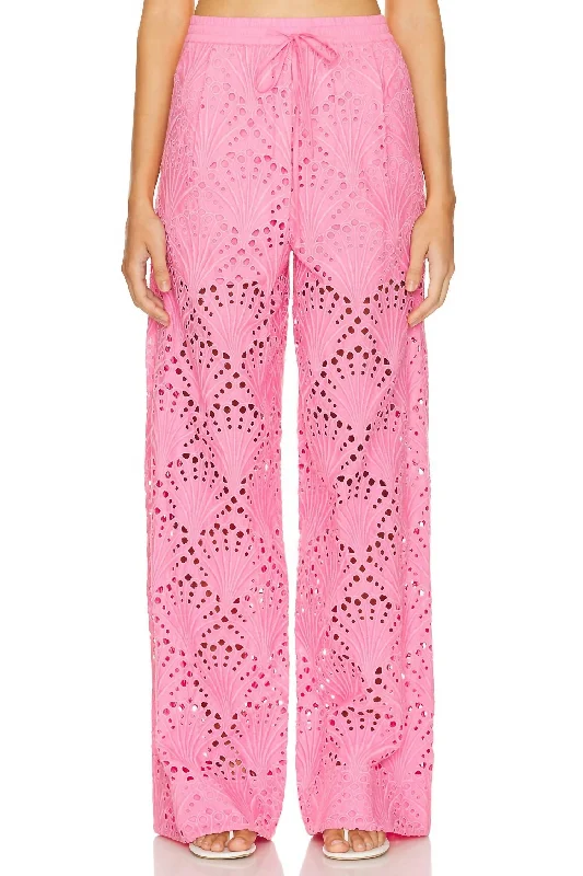 women's winter pantsFab Broderie Anglaise Pant In Bubblegum