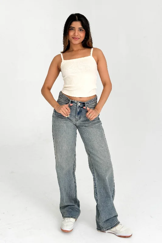 women's denim jeans with floral embroideryCaleb Jeans