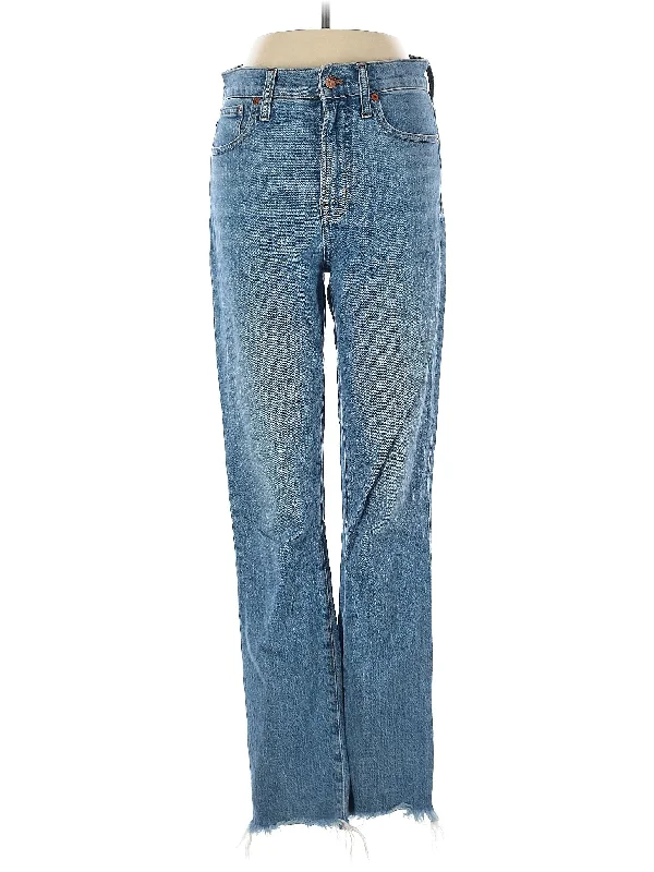 women's denim jeans with stretch fabricHigh-Rise Straight-leg Jeans in Light Wash