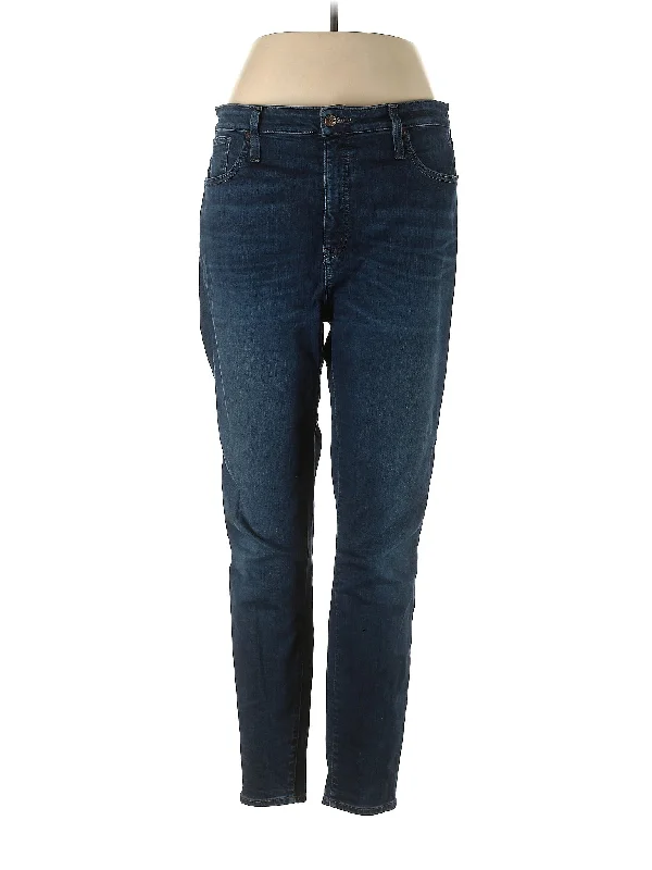 women's ankle-length denim jeansHigh-Rise Straight-leg Jeans in Dark Wash