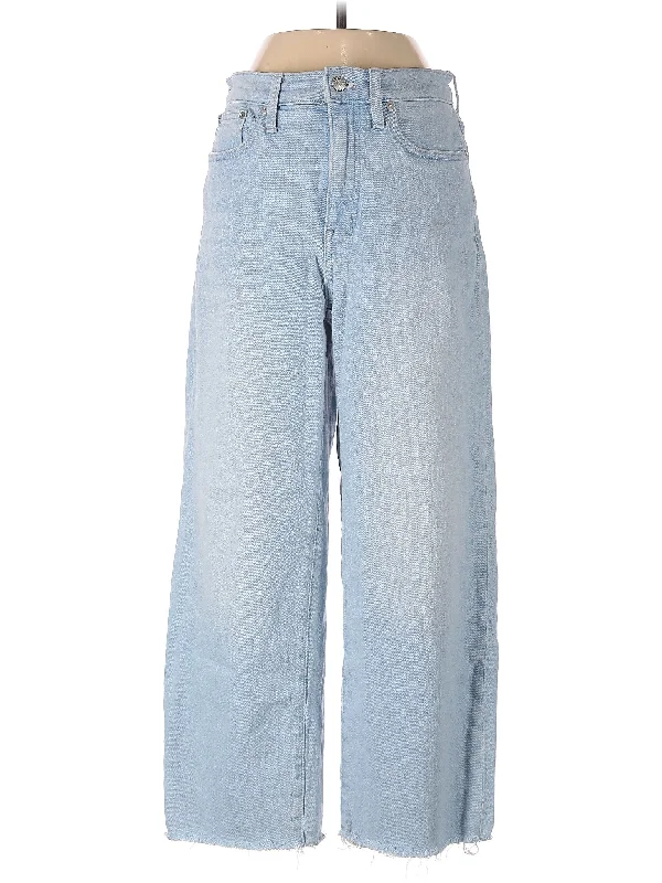 women's denim jeans with functional pocketsHigh-Rise Wide-leg Jeans in Light Wash