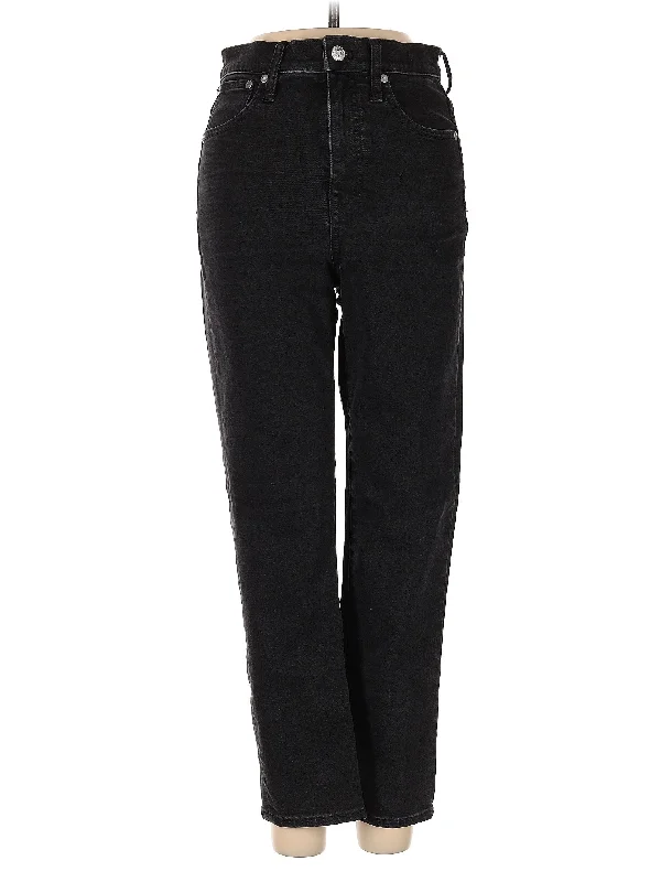 women's denim jeans with button-fly closureHigh-Rise Straight-leg Jeans in Dark Wash