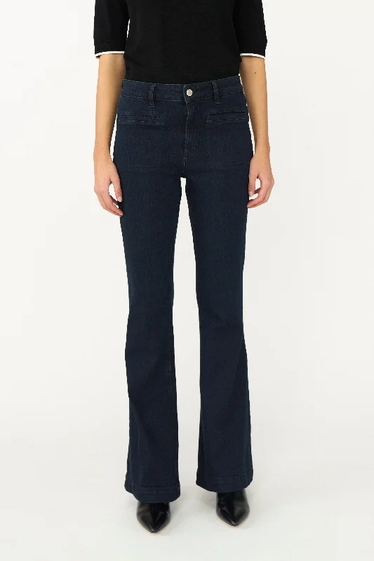 women's ankle-length denim jeansPD-Cara Jeans 70's Wash Trani