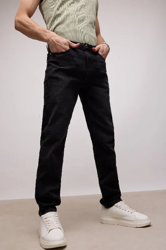 women's denim jeans for a cozy weekendBlack Charcoal Men's Slim Jeans