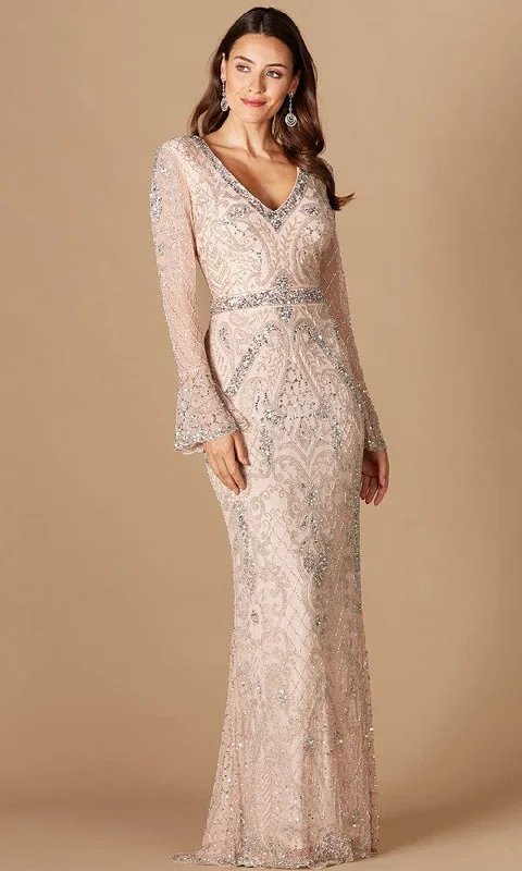 Formal Dress for Black Tie EventsLara Dresses 29358 - Fully Sequined Long Sheer Sleeves Formal Gown