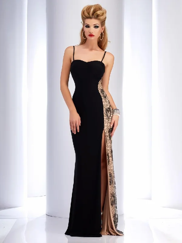 Formal Dress for International EventsClarisse - 2817 Sequined Contrast Panel Gown