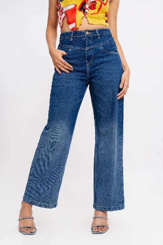 women's denim jeans for smart casualOmbre Front Yoke Jeans