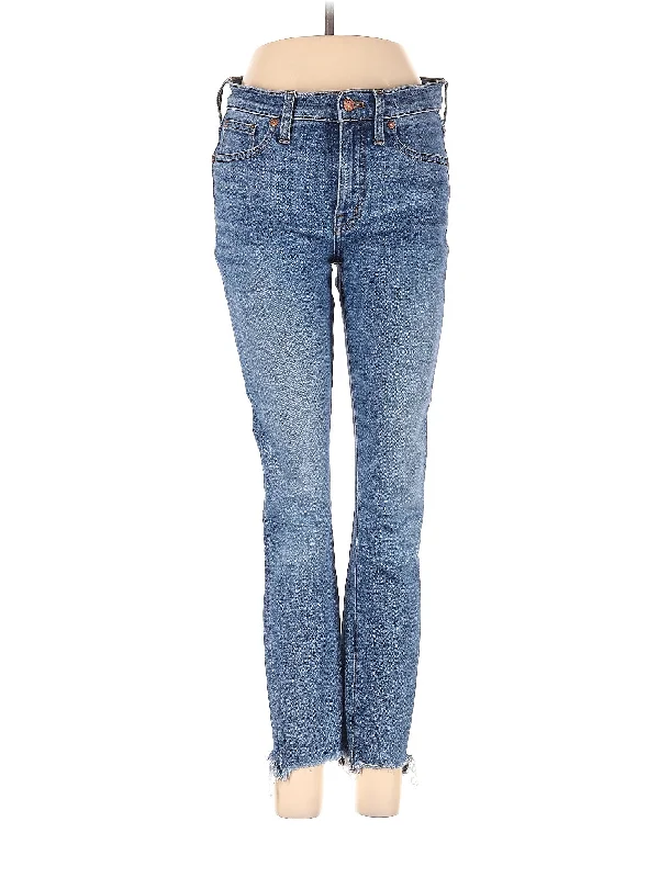 women's denim jeans for formal eventsMid-Rise Straight-leg Jeans in Medium Wash