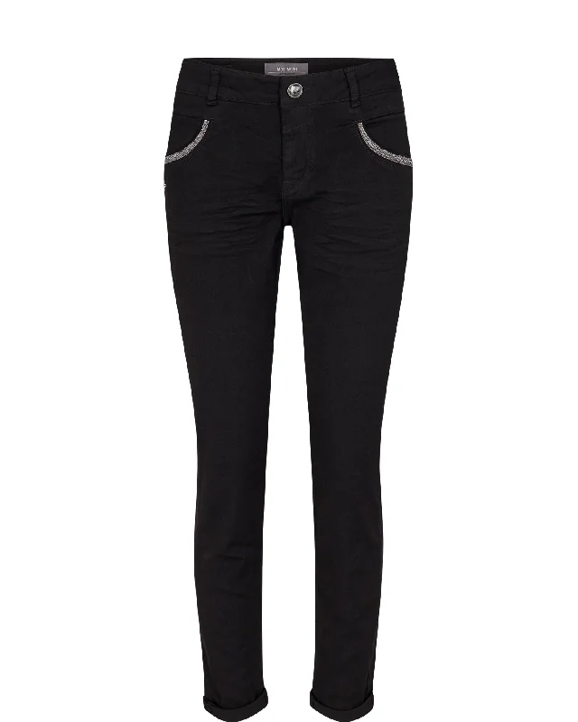 women's denim jeans for a night outMos Mosh Naomi Row Black Jeans