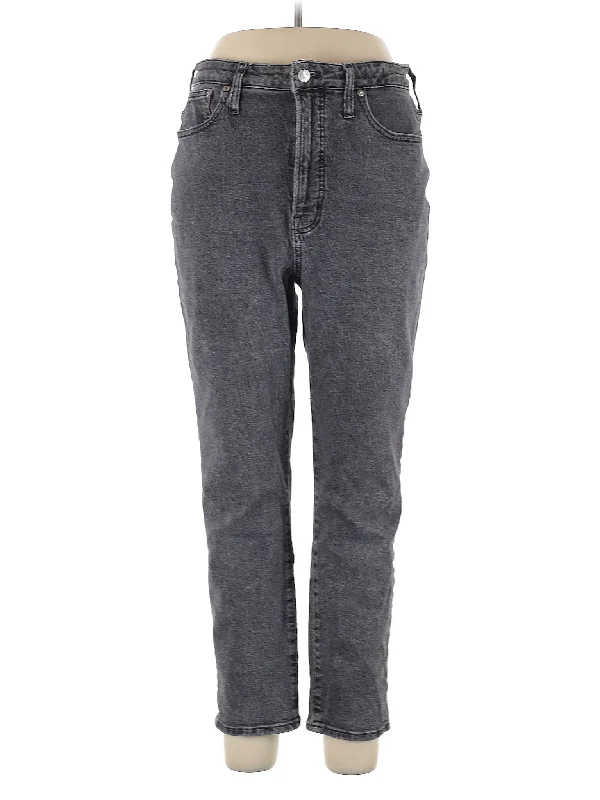 women's denim jeans with embroidery on pocketsHigh-Rise Straight-leg Jeans