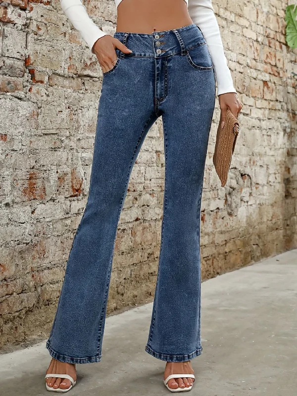 women's denim jeans for tall womenBootcut Jeans with Pockets