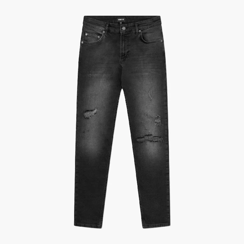 women's denim jeans for formal eventsTapered Denim V3 Repair Black Wash