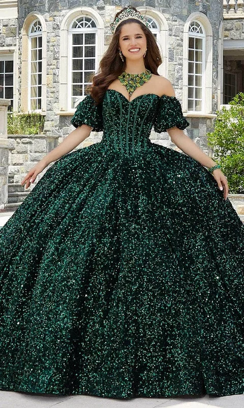 Formal Dress for Sustainable FashionMori Lee 60171 - Bow-Accented Back Sequin Ballgown