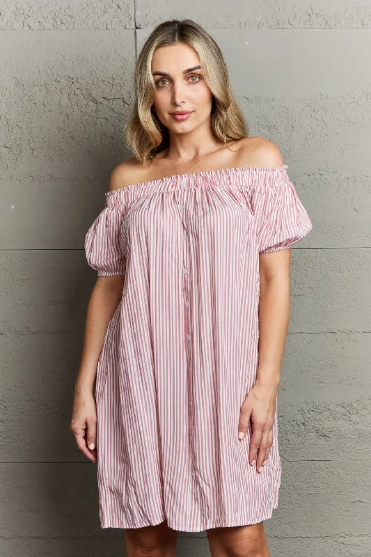 cute and flirty Mimi dresses for a playful touchOff The Shoulder Mini Dress