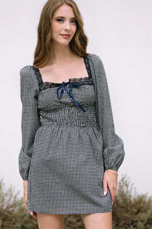 romantic maxi Mimi dresses for date nightsAshley Gingham Mini Dress