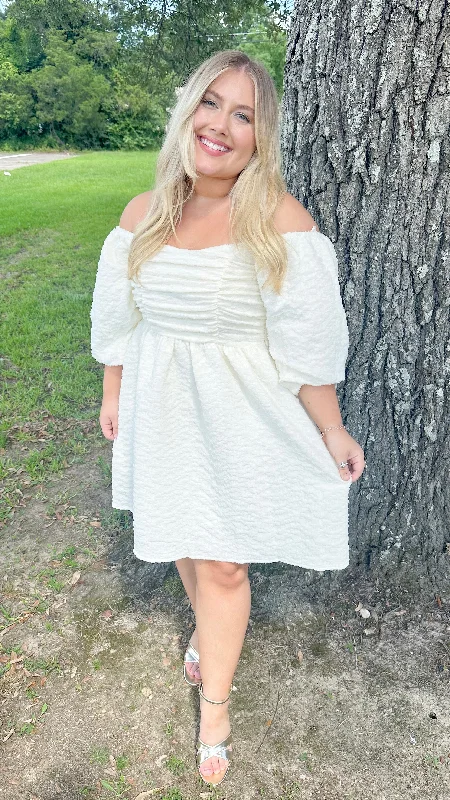 discount plus-size Mimi dresses for curvesThink On It Babydoll Mini Dress