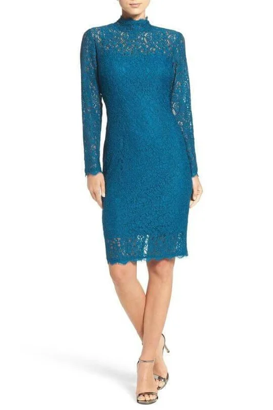 Fuzzy Knit Long Sleeves DressAdrianna Papell AP1E200552 Short Long Sleeve Lace Petite Dress