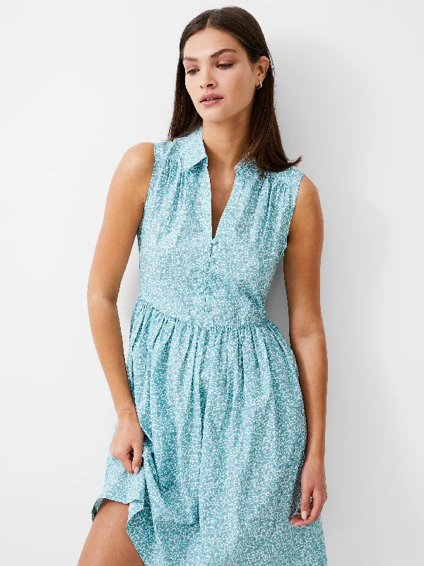 Sleeveless Dress With Off-The-ShoulderBreya Sleeveless Smock Dress