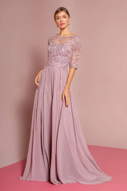 elegant wedding dressesChiffon Mother of the Bride Long Dress Formal