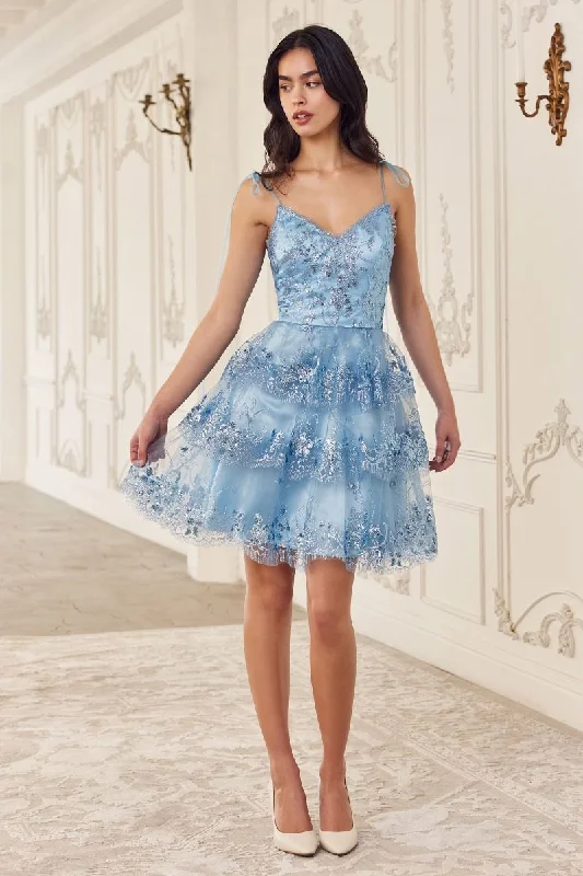 spring party dressesCinderella Divine KV1090 Short A Line Homecoming Cocktail Dress