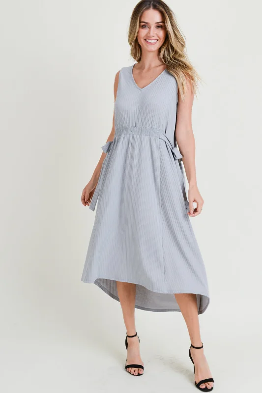 Sleeveless Dress High-LowSemi Formal Sleeveless V Neck Dress