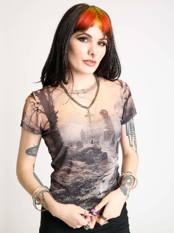 women's tops for layeringGraveyard Mesh Top