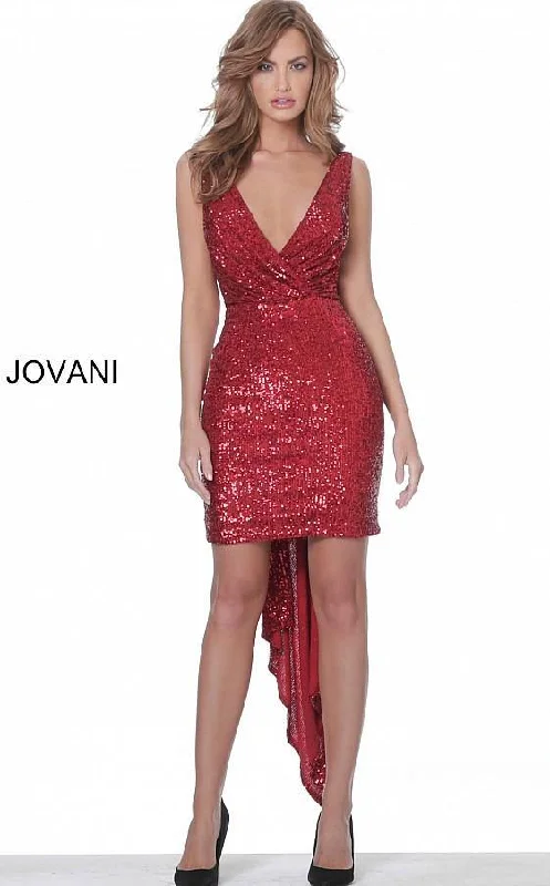 Sleeveless Dress BohemianJovani 03855 Short Sleeveless Sequins cocktail Dress