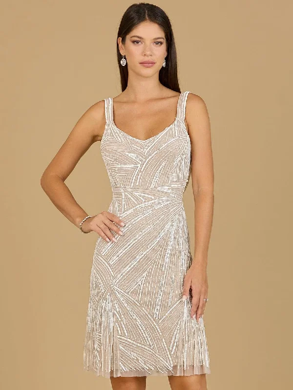 Sleeveless Dress In ChiffonLara Dresses 29183 Sleeveless Beaded Cocktail Dress