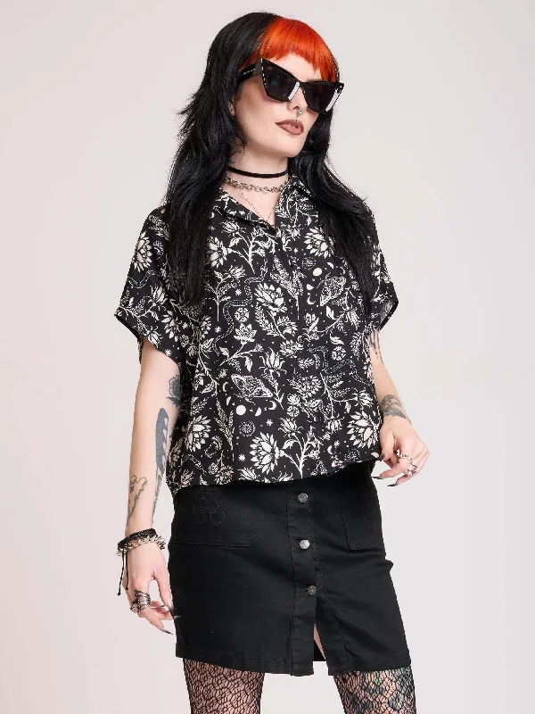 women's tops for those who want to create outfits that are both trendy and timelessLunar Garden Witch Shirt