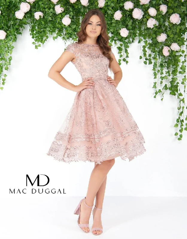 bohemian party dressesMac Duggal 50424 Homecoming Short Cocktail Dress