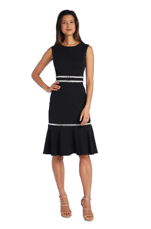 Sleeveless Dress With Cold ShoulderR&M Richards 5619 Formal Fishtail Sleeveless Short Dress Sale